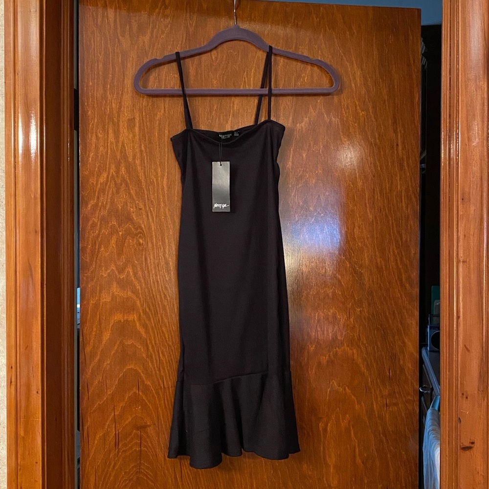 Nastygal black slip dress